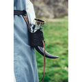 Product image Medieval Leather Drinking Horn Holder with Celtic Knots