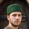Imagen del producto Gorra medieval de fieltro de lana Hans verde