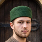 Imagen del producto Gorra medieval de fieltro de lana Hans verde