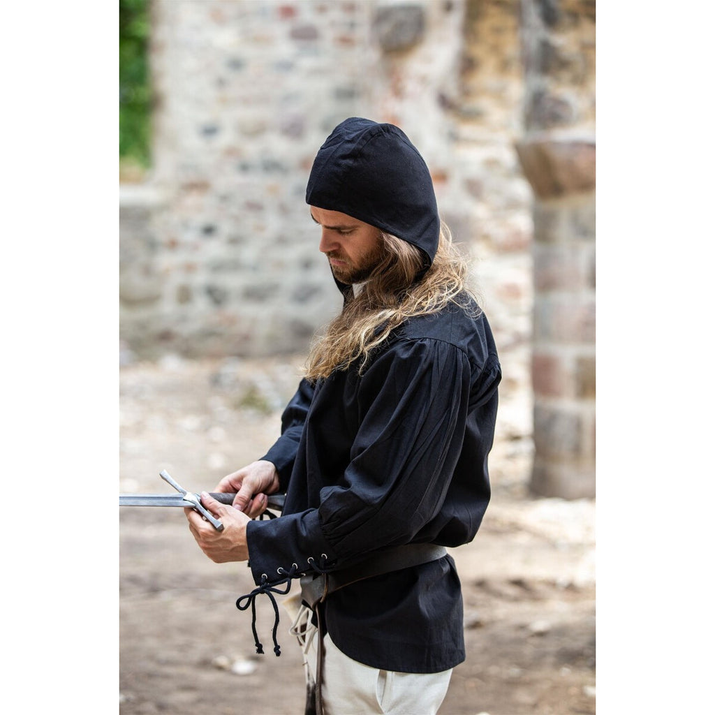 Product image Medieval Shirt Claude with Laced Cuffs Black