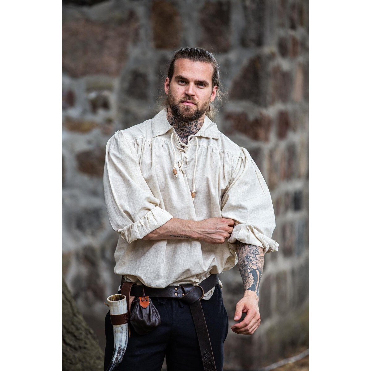 Product image Medieval Lace-Up Shirt Arthur beige