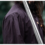 Imagen del producto Camisa medieval con cordones y cuello alto Friedrich marrón