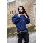 Imagen del producto Camisa medieval con cordones y ojales Adrian azul