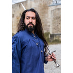 Imagen del producto Camisa medieval con cordones y ojales Adrian azul