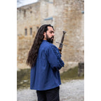 Imagen del producto Camisa medieval con cordones y ojales Adrian azul