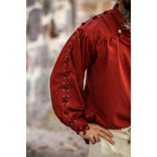 Imagen del producto Camisa medieval con cordones y ojales Adrian roja