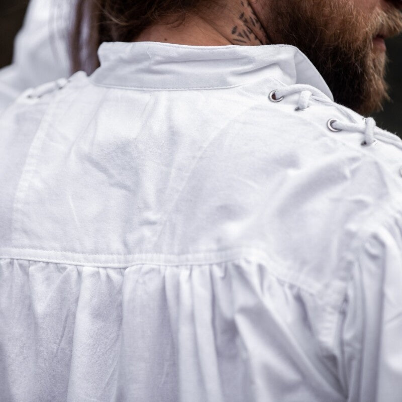 Imagen del producto Camisa medieval con cordones y ojales Adrian blanca