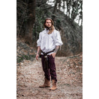 Imagen del producto Camisa medieval con cordones y ojales Adrian blanca