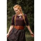 Imagen del producto Blusa medieval de manga corta Sandra marrón oscuro