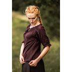 Imagen del producto Blusa medieval de manga corta Sandra marrón oscuro
