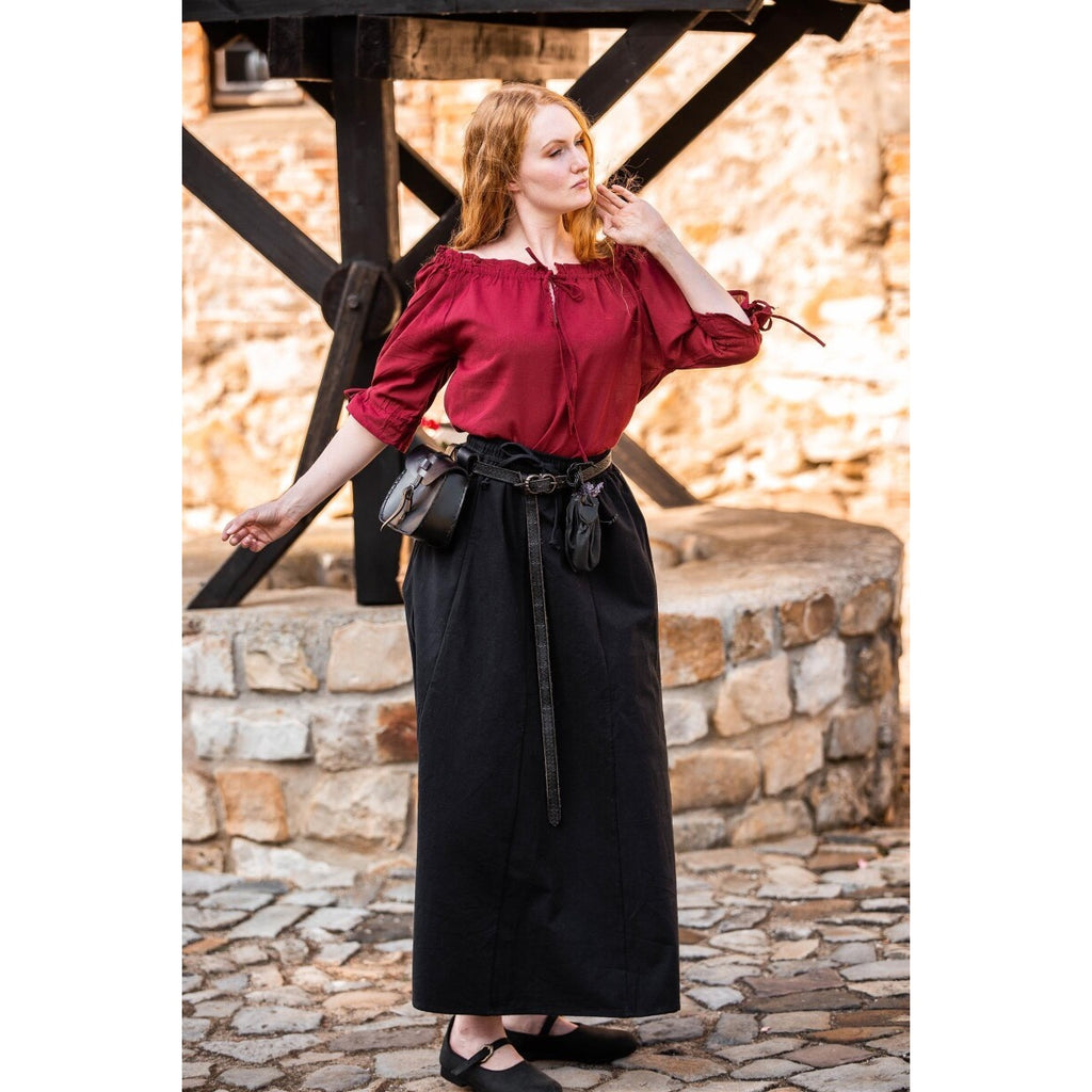 Imagen del producto Blusa medieval de manga corta Sandra roja