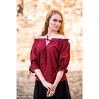Imagen del producto Blusa medieval de manga corta Sandra roja