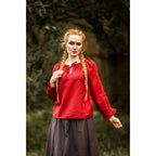 Imagen del producto Blusa medieval con encaje Bettina roja