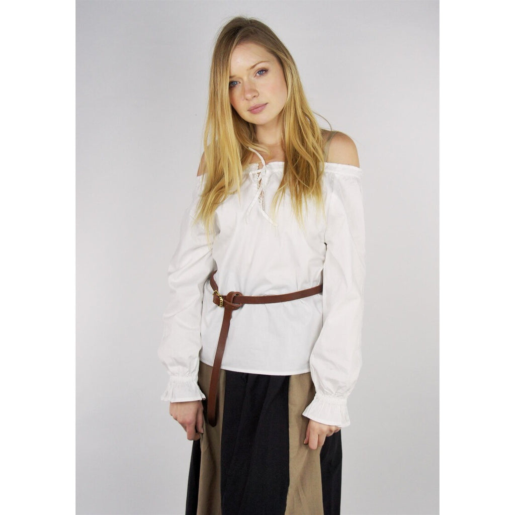 Imagen del producto Blusa medieval con encaje Bettina blanca