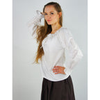 Imagen del producto Blusa medieval con encaje Bettina blanca