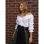 Imagen del producto Blusa medieval con encaje Bettina blanca