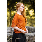 Imagen del producto Blusa medieval de manga corta Vera marrón