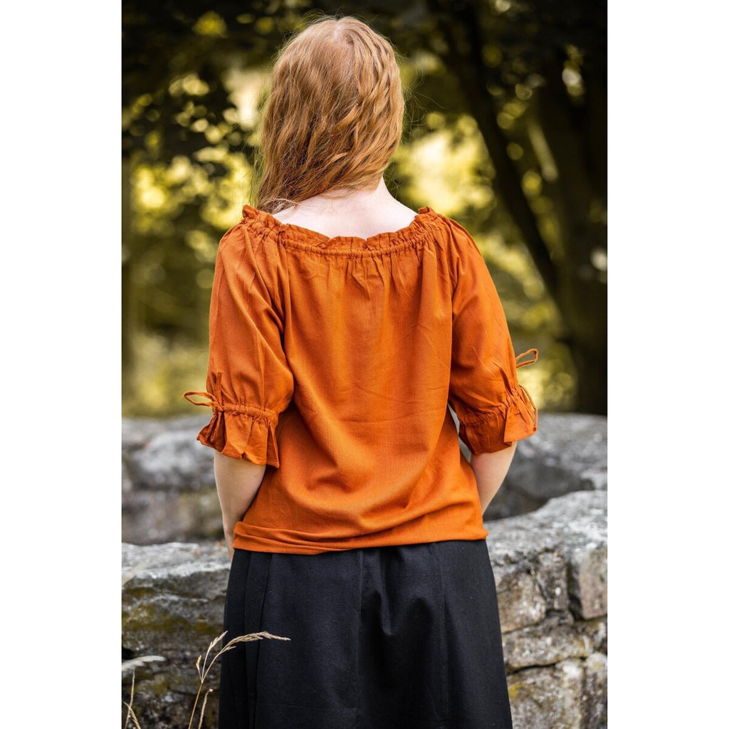 Imagen del producto Blusa medieval de manga corta Vera marrón