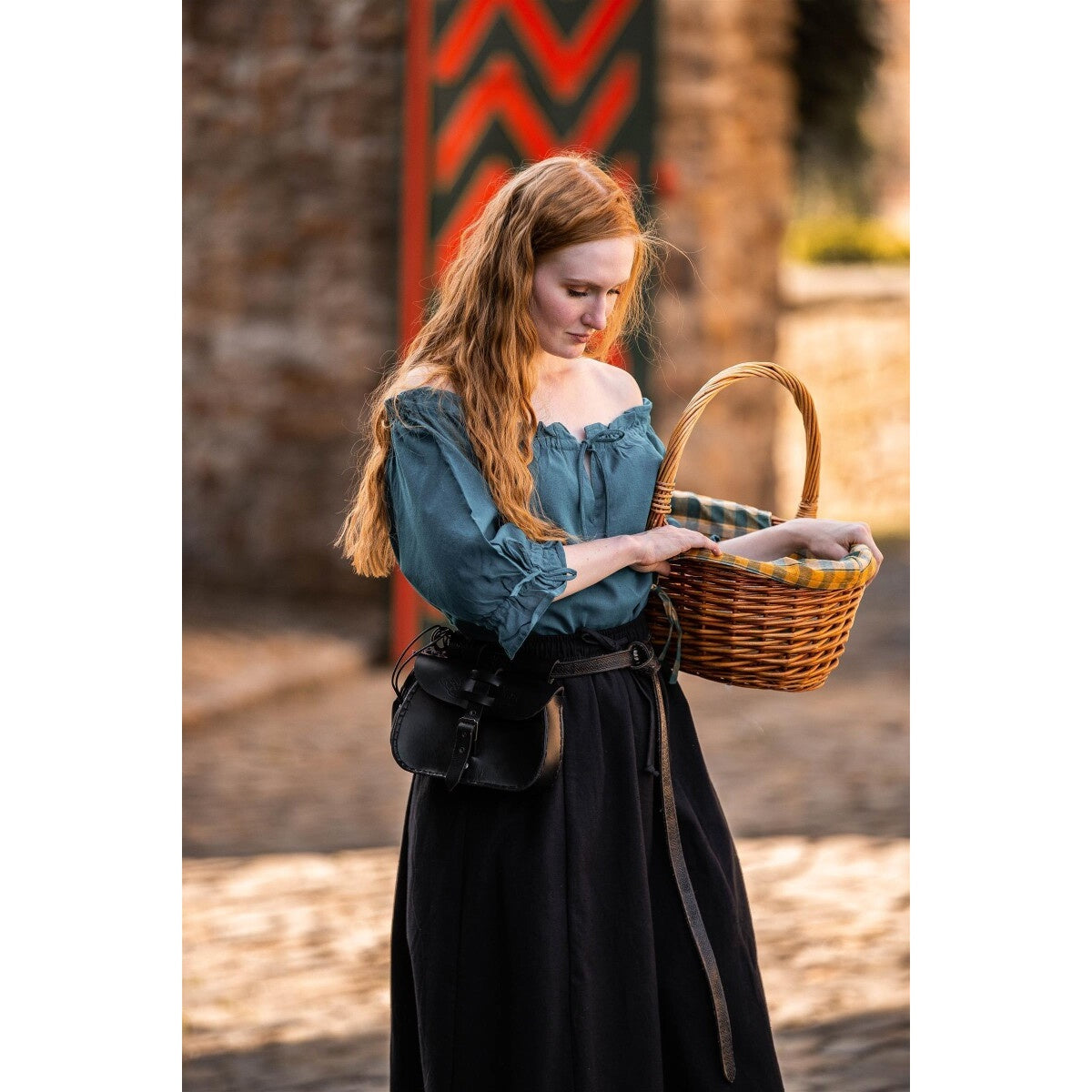 Imagen del producto Blusa medieval de manga corta Vera azul
