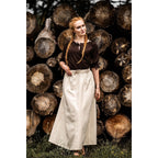 Imagen del producto Blusa medieval de manga corta Vera marrón oscuro