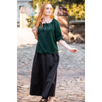 Imagen del producto Blusa medieval de manga corta Vera verde