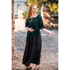 Imagen del producto Blusa medieval de manga corta Vera verde