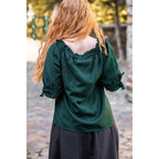 Imagen del producto Blusa medieval de manga corta Vera verde