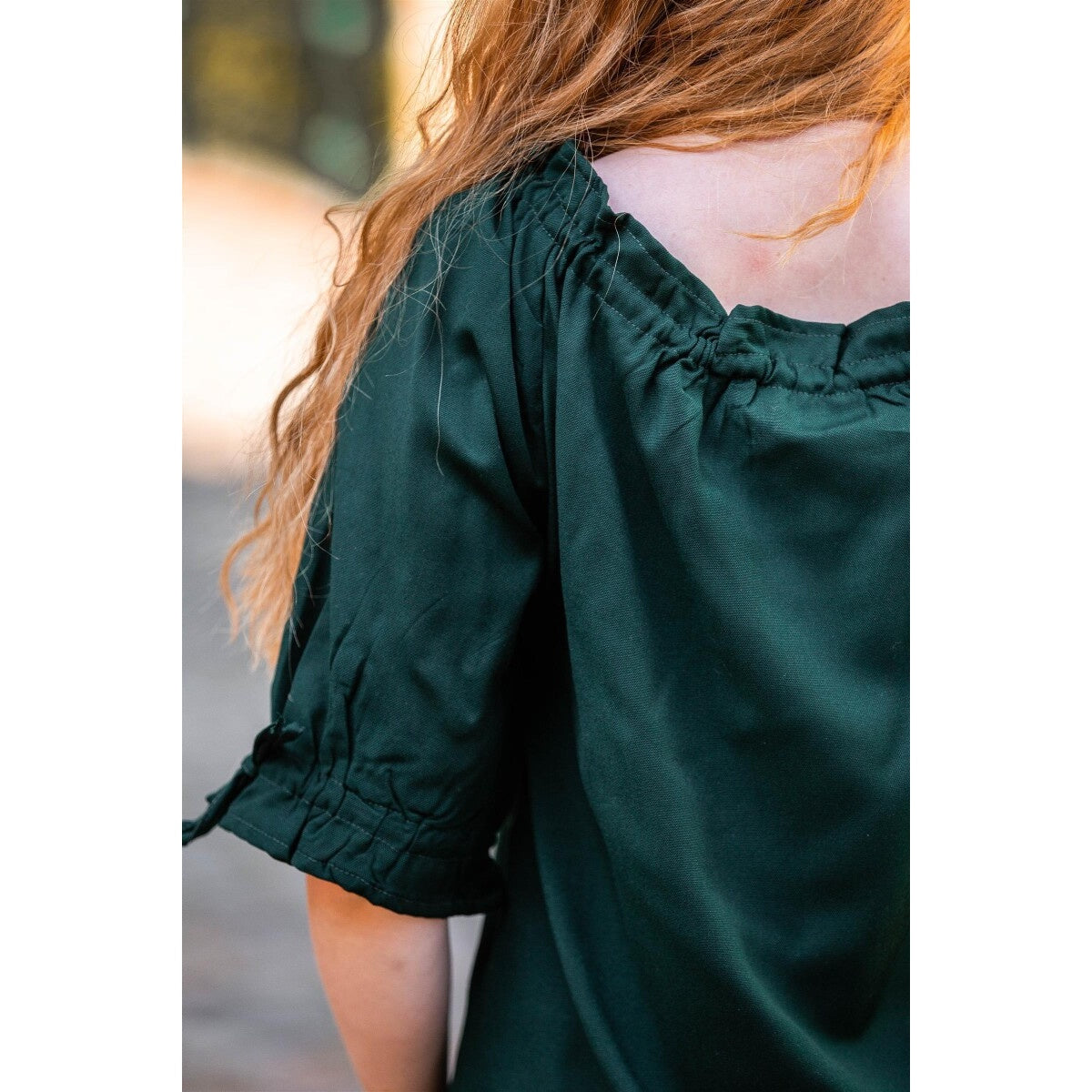 Imagen del producto Blusa medieval de manga corta Vera verde
