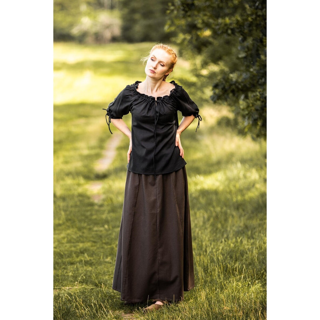 Imagen del producto Blusa medieval de manga corta Vera negra