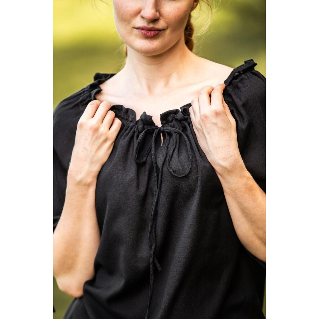 Imagen del producto Blusa medieval de manga corta Vera negra