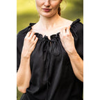 Imagen del producto Blusa medieval de manga corta Vera negra