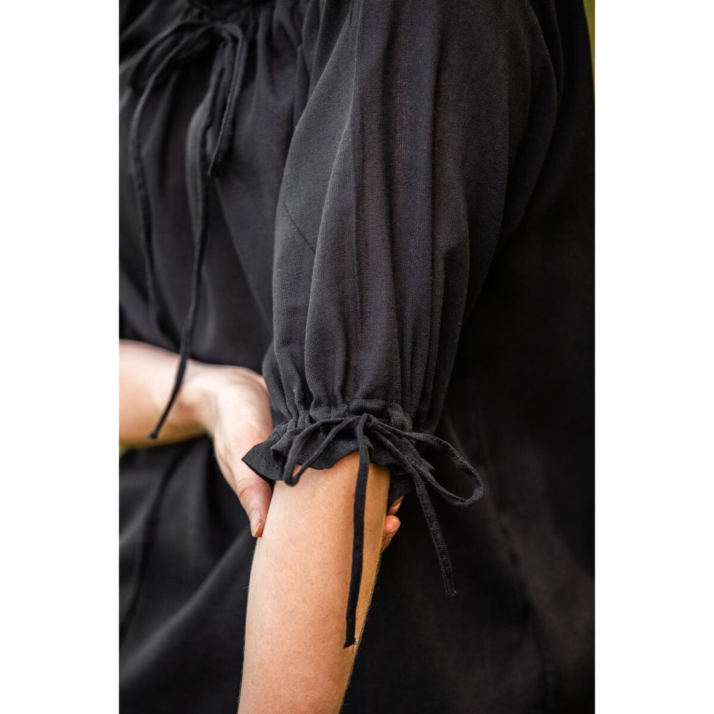 Imagen del producto Blusa medieval de manga corta Vera negra