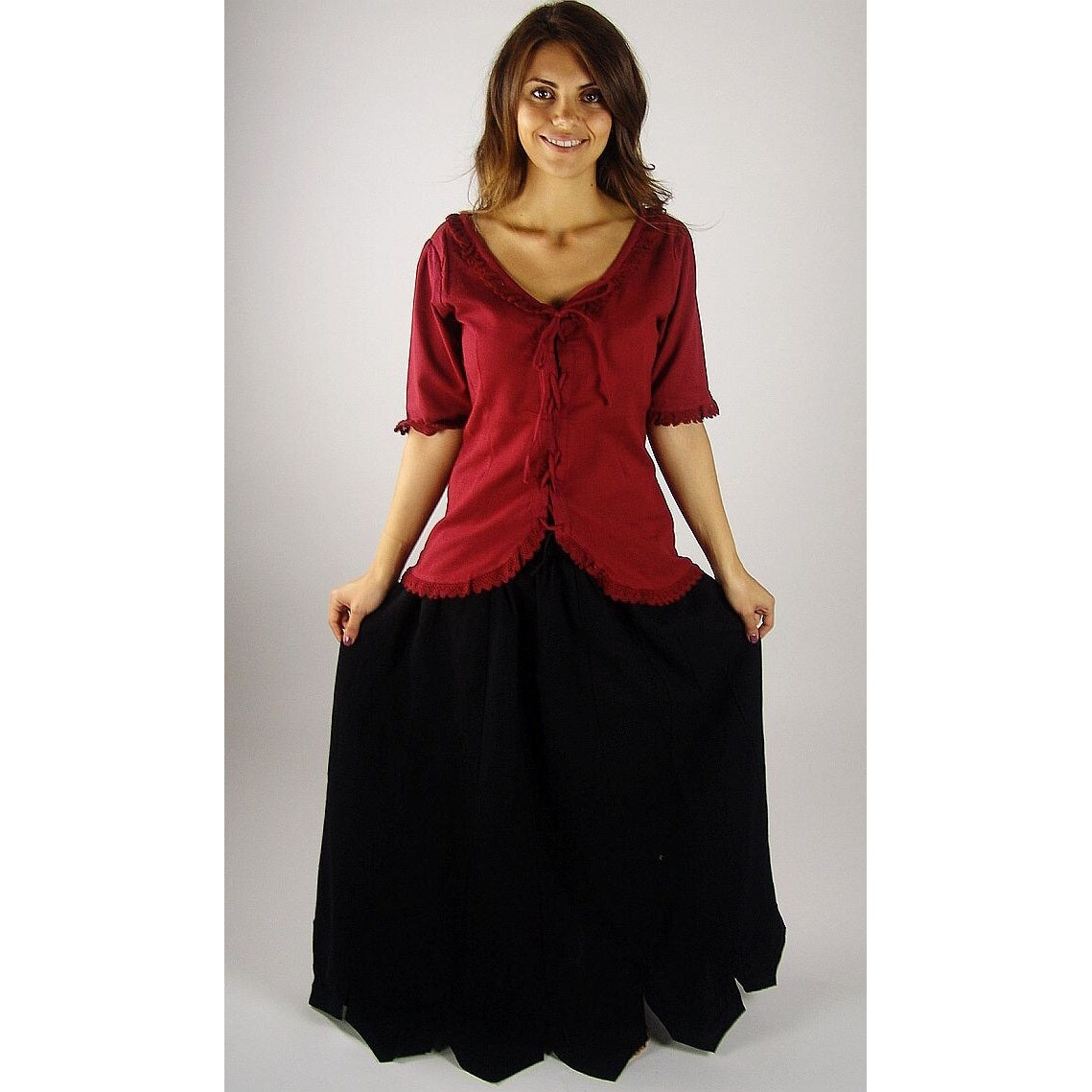 Product image Medieval Short-Sleeve Blouse Gabriela red