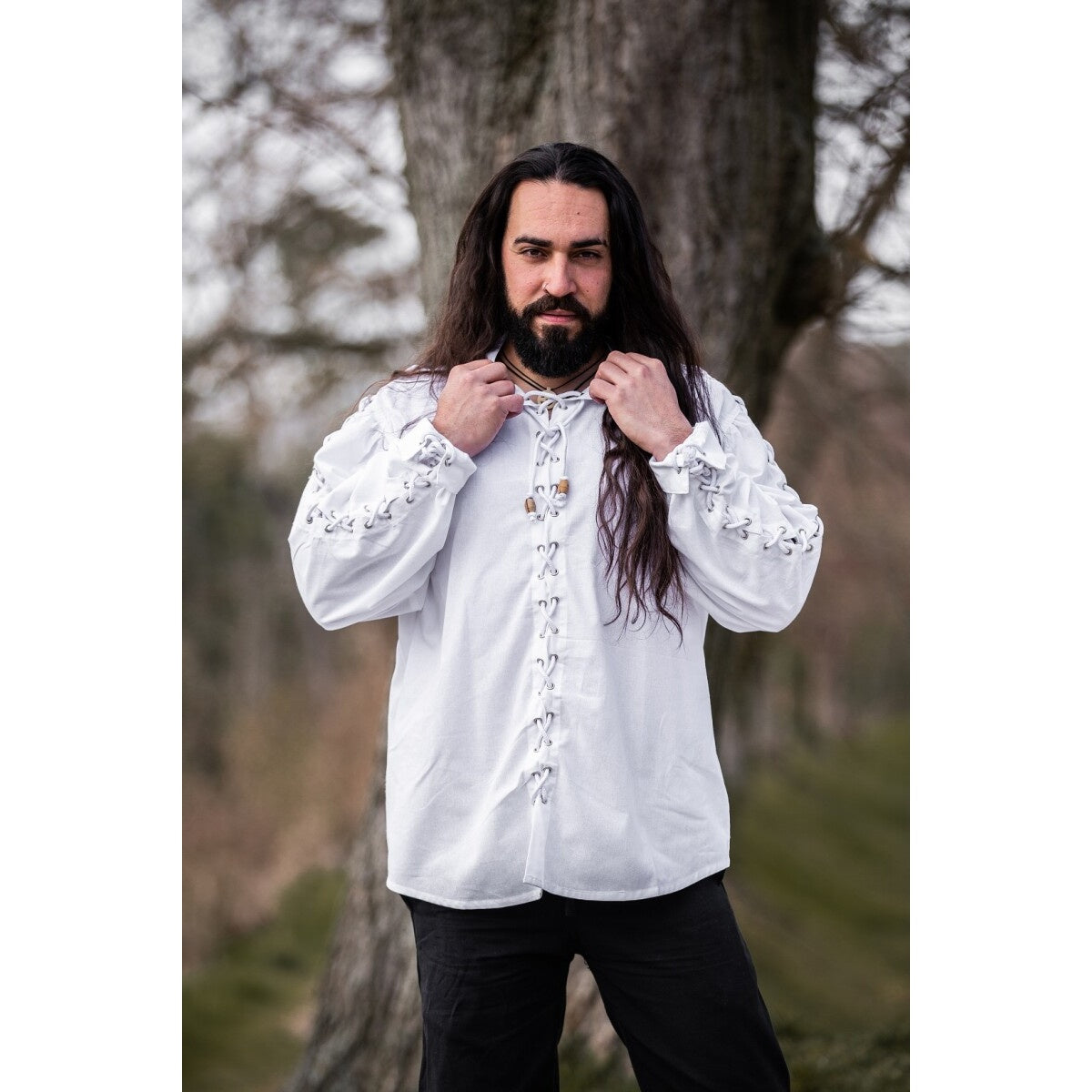 Imagen del producto Camisa medieval Gustavo blanca