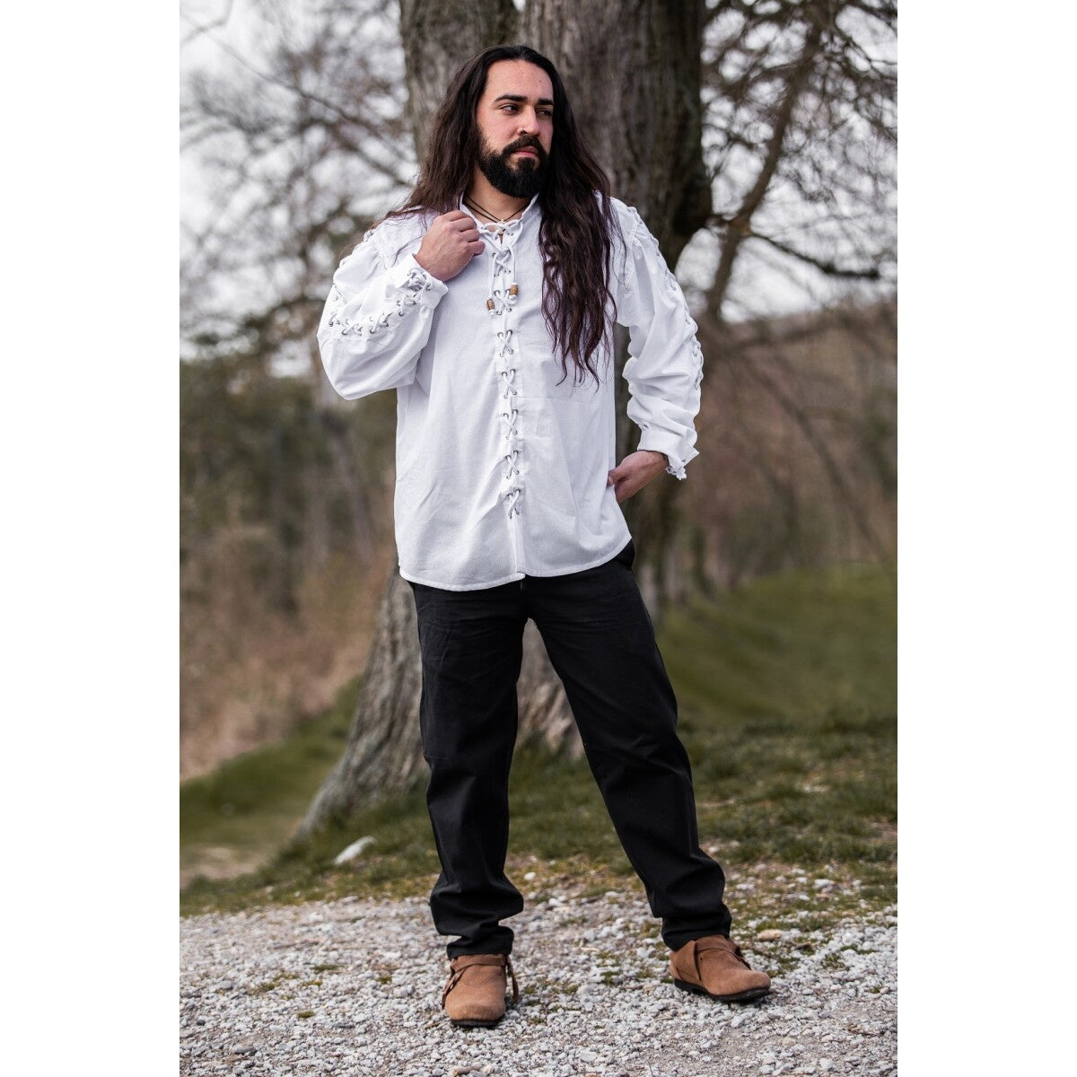 Imagen del producto Camisa medieval Gustavo blanca