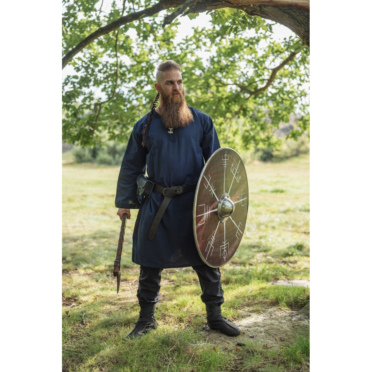 Imagen del producto Túnica medieval con ribete Halvor azul