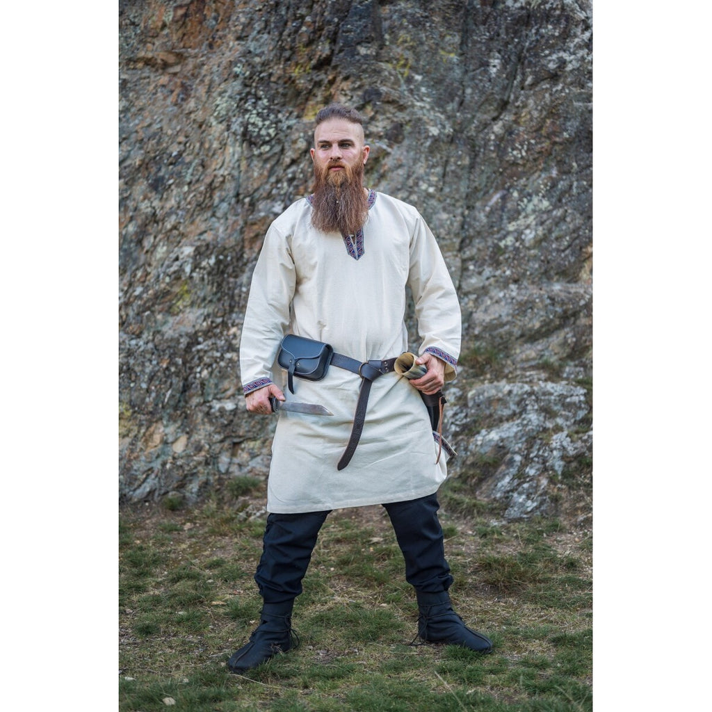 Imagen del producto Túnica medieval con cenefa Halvor beige