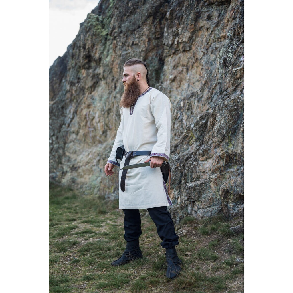 Imagen del producto Túnica medieval con cenefa Halvor beige