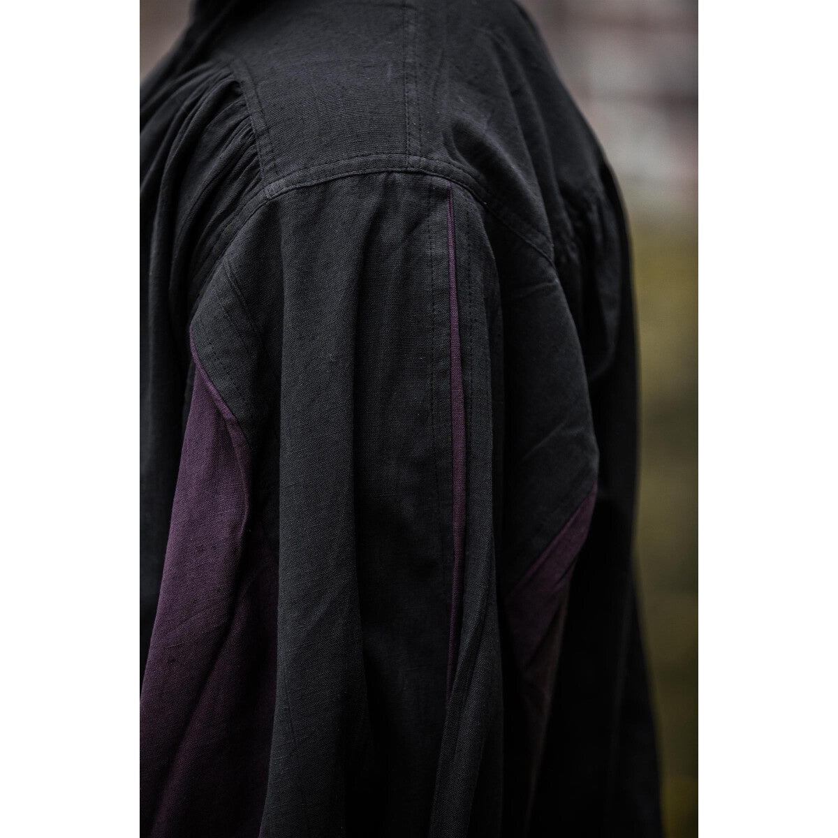 Imagen del producto Camisa de lansquenete medieval Albert negro-marrón