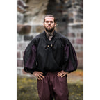 Imagen del producto Camisa de lansquenete medieval Albert negro-marrón
