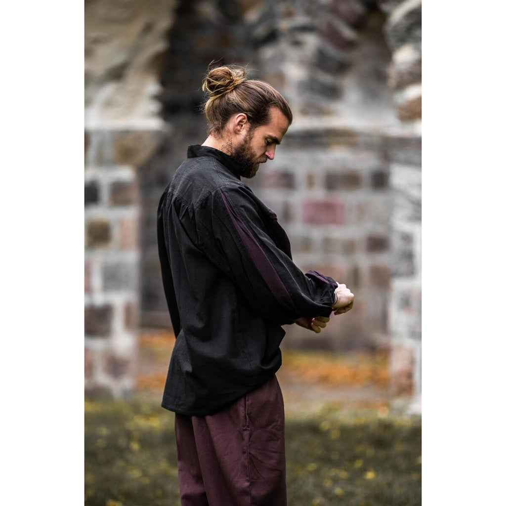 Imagen del producto Camisa de lansquenete medieval Albert negro-marrón