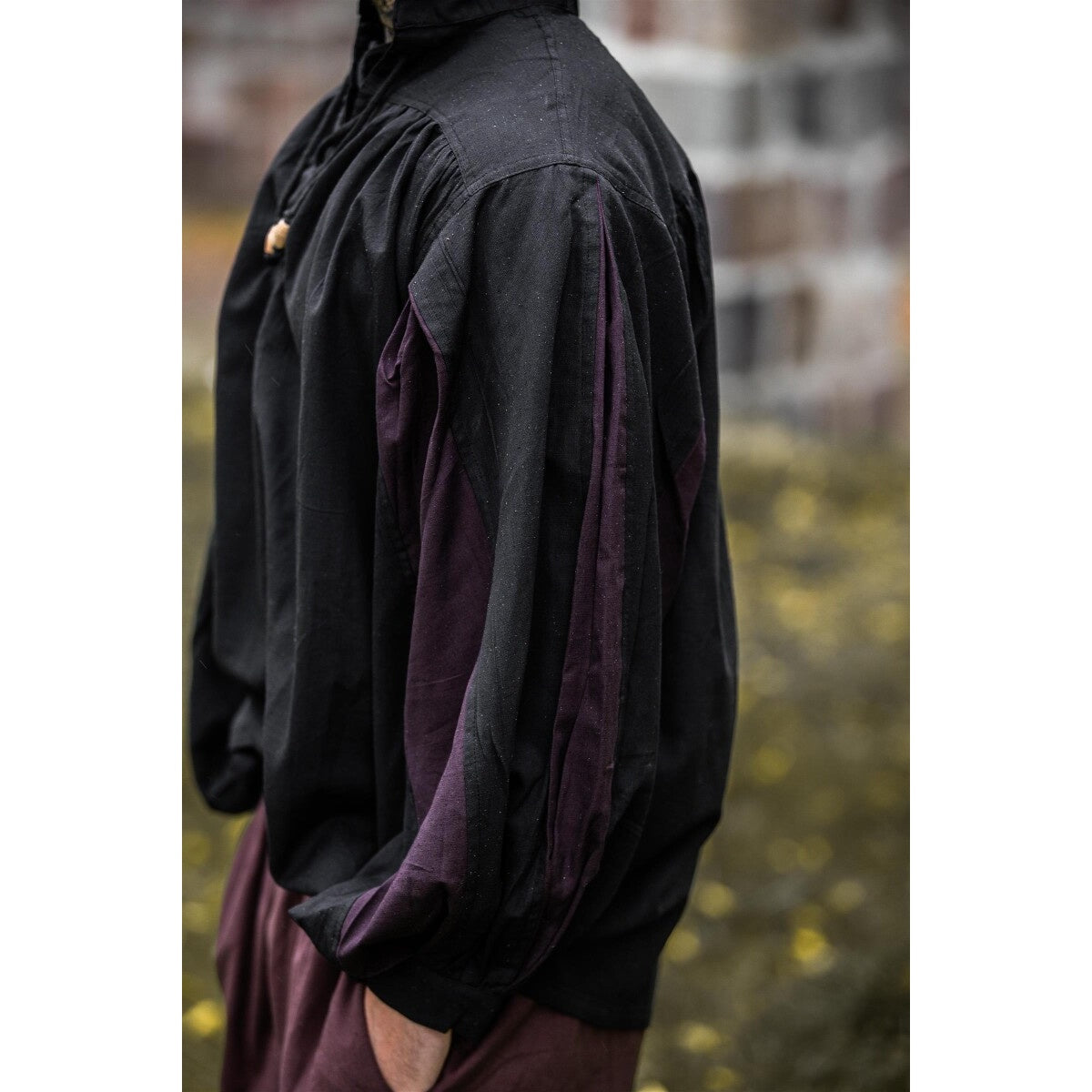 Imagen del producto Camisa de lansquenete medieval Albert negro-marrón