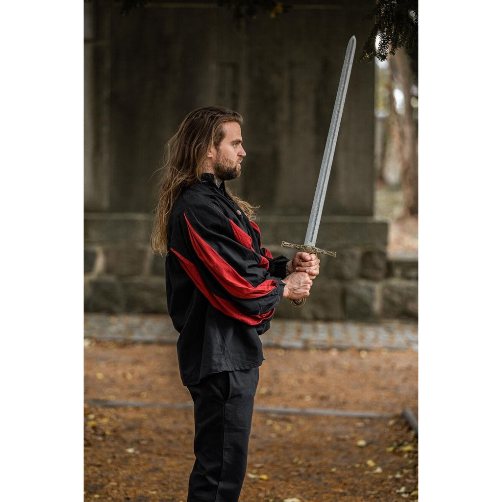 Imagen del producto Camisa de lansquenete medieval Albert negro-rojo
