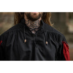 Imagen del producto Camisa de lansquenete medieval Albert negro-rojo