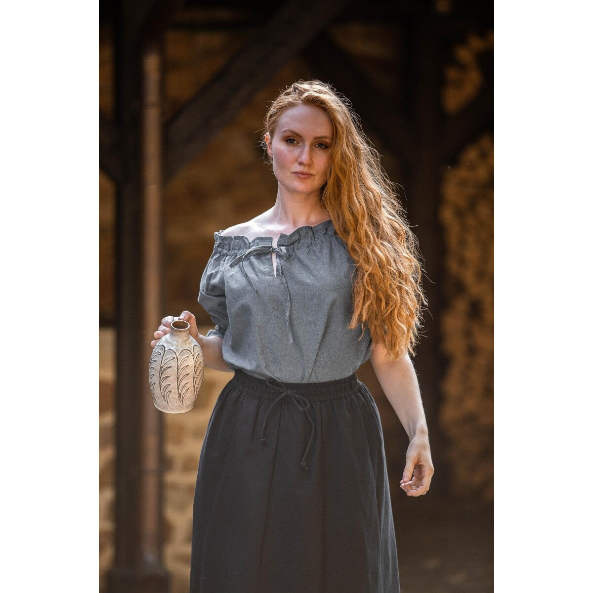 Product image Medieval Short-Sleeve Blouse Verena blue