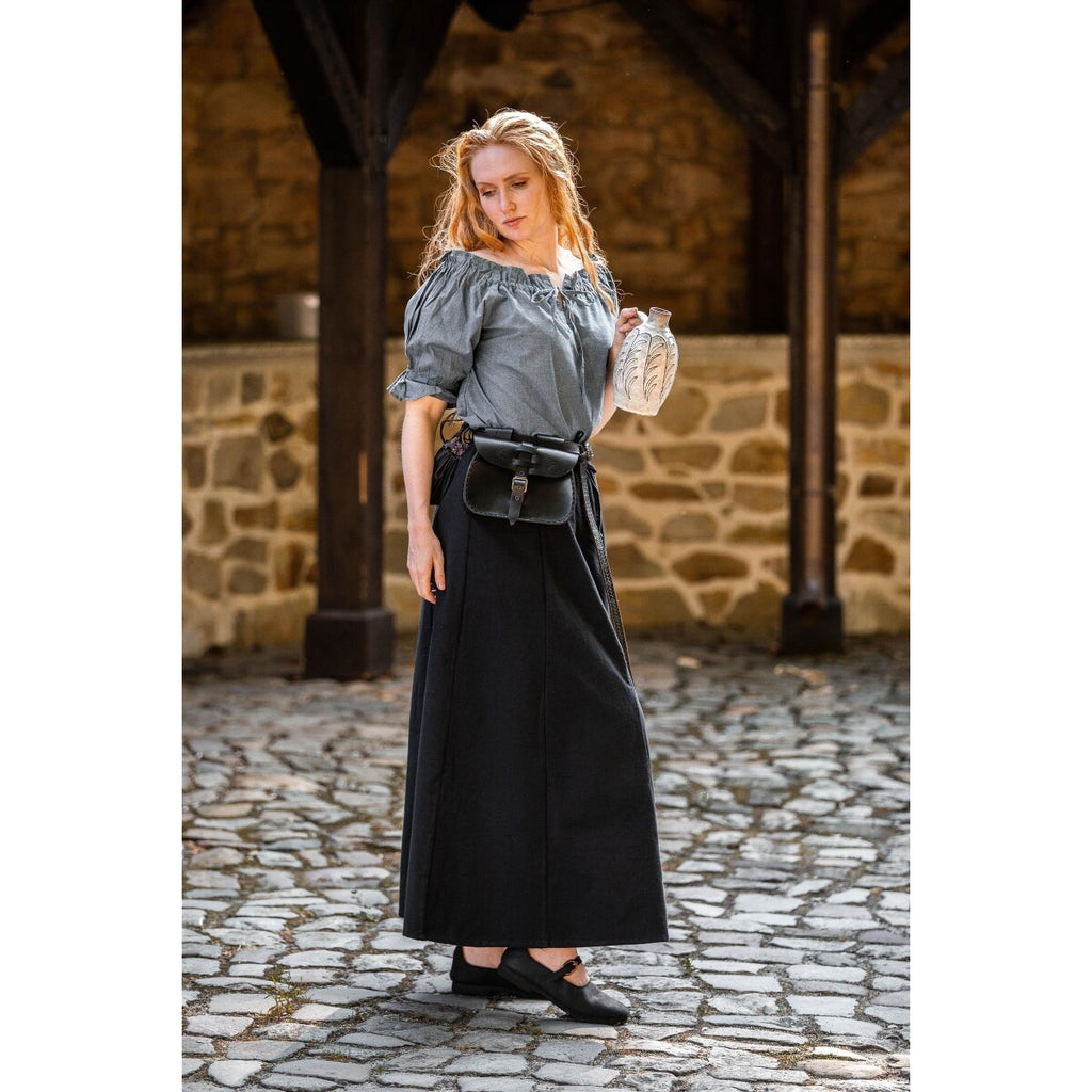 Imagen del producto Blusa medieval de manga corta Verena azul