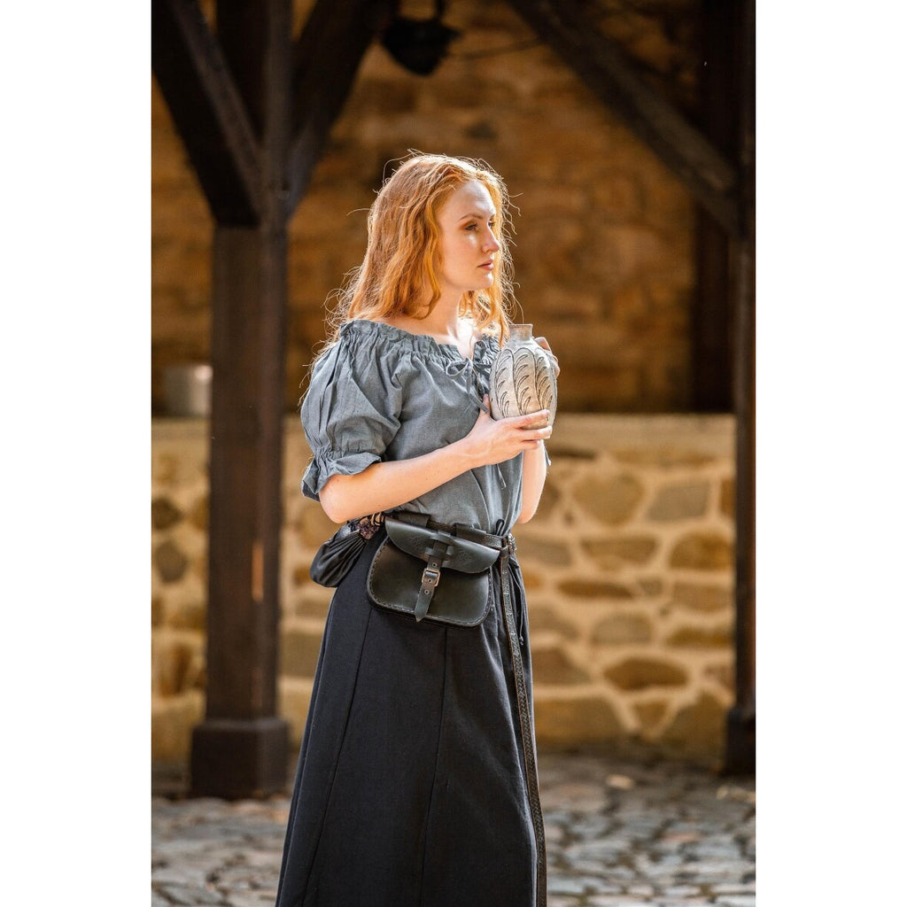 Imagen del producto Blusa medieval de manga corta Verena azul