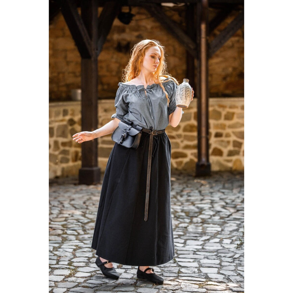 Imagen del producto Blusa medieval de manga corta Verena azul