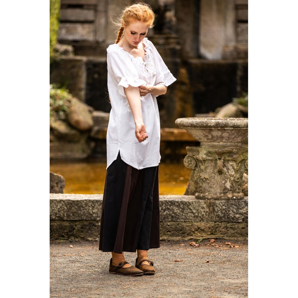 Imagen del producto Blusa medieval de manga corta Verena blanca