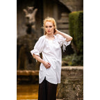 Imagen del producto Blusa medieval de manga corta Verena blanca